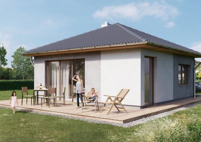 Bungalov B39 dřevostavby Prefast vizualizace