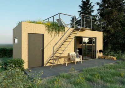 Modulový dům typ 1 - exteriér - tiny house Prefast