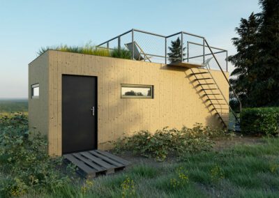 Modulový dům typ 3 - exteriér - tiny house Prefast