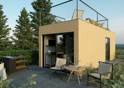 Modulový dům typ 3 - exteriér - tiny house Prefast