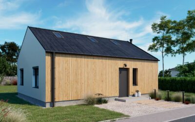 Nízkoenergetický bungalov B65 - vchod - Dřevostavby Prefast