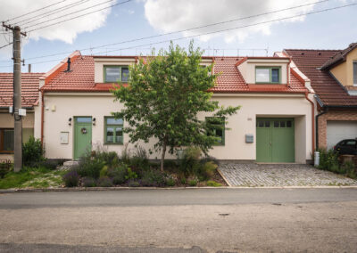 Dřevostavba v řadové zástavbě